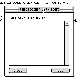 Post a toot window.